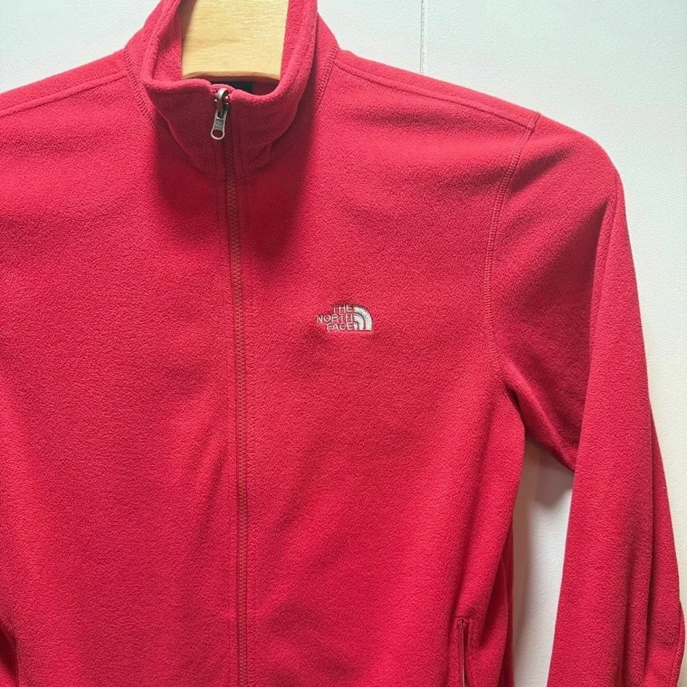 The North Face TKA 100‎ Glacier Full Zip Fleece Jacket Red Mens Size Large